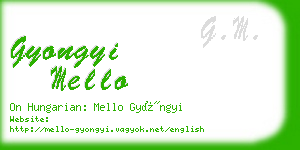 gyongyi mello business card